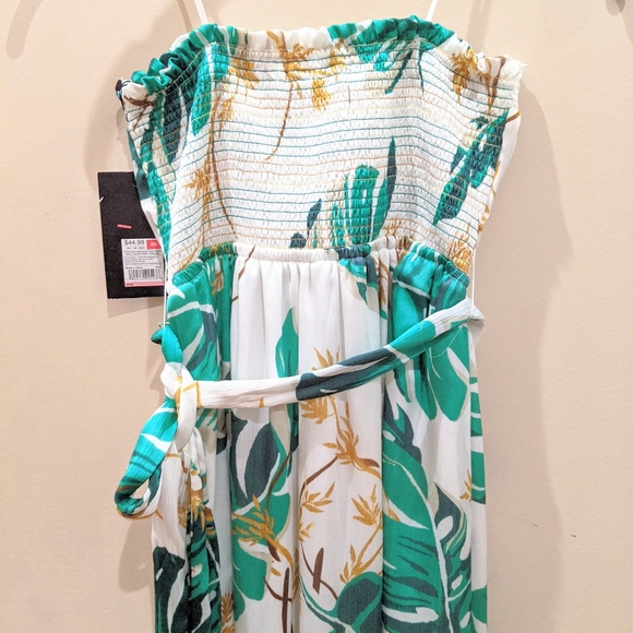 NWT Tropical Print Tube Top Maxi Dress - Picture 7 of 10
